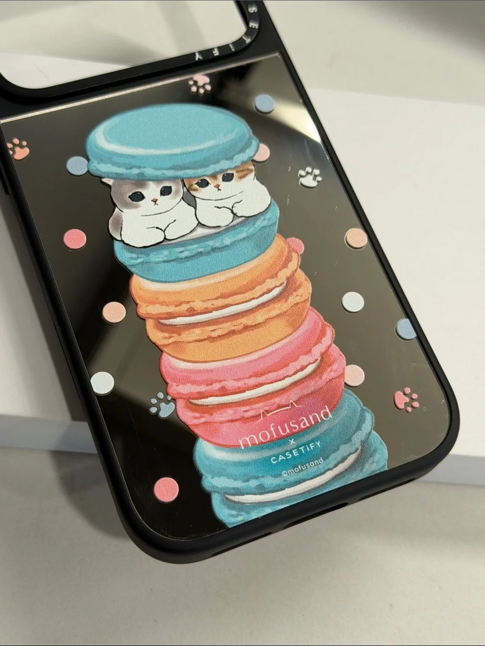 Casetify Mirror Case with Mofusand Pastel Macaron Design iPhone 17 Pro Max